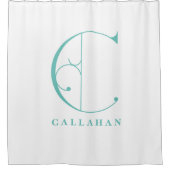 Konfektioniertes Monogramm C Duschvorhang (Vorderseite)