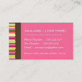 Konfektionsartikel-Visitenkarten Visitenkarte (Rückseite)