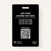 Konferenz Access Pass QR Code Teilnehmer Abzeichen Ausweis (Rückseite)