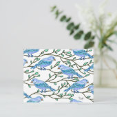 Konferenz "Blue Bird" Postkarte (Stehend Vorderseite)