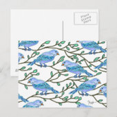 Konferenz "Blue Bird" Postkarte (Vorne/Hinten)