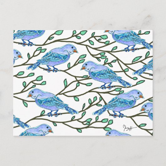 Konferenz "Blue Bird" Postkarte (Vorderseite)