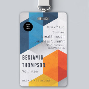 Konferenz Business Corporate Event Bold Hexagons Ausweis