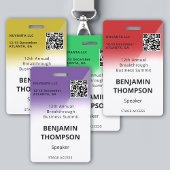 Konferenz Corporate Business Event Fett Red QR Ausweis