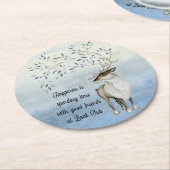 Konferenz der Book Club Reading Group Runder Pappuntersetzer (Angewinkelt)