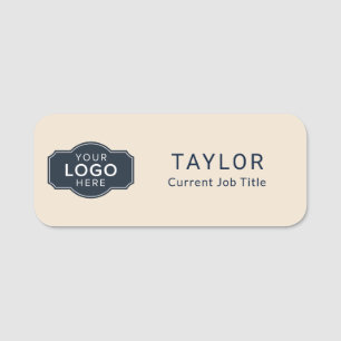 Konferenz der eleganten Firmenlogos Namensschild