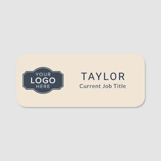 Konferenz der eleganten Firmenlogos Namensschild (Vorderseite)