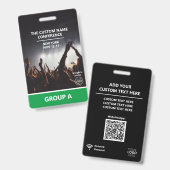 Konferenz der Grünen Gruppe QR Code Custom Access  Ausweis (Vorder- & Rückseite)