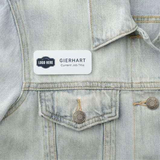 Konferenz der Mitarbeiter für elegante Firmenlogos Namensschild (Beispiel)