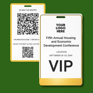 Konferenz Firmen Geschäft QR Logo VIP Ausweis