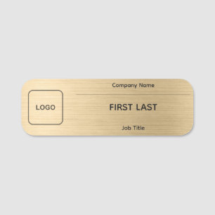 Konferenz-Logo-Name-Tag-Faux-Gold-magnetisch Namensschild