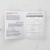 Konferenz- oder Geschäftstagungskalender Programm (Innenseite)