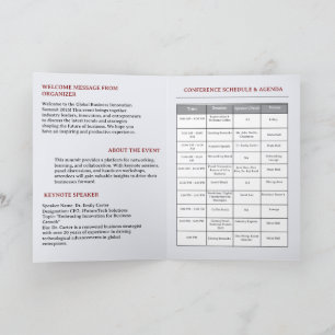 Konferenz- oder Geschäftstagungskalender Programm