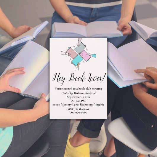 Konferenz über den Buchclub Einladung