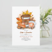 Konferenz über Kaffee und Verbindungen Einladung (Stehend Vorderseite)