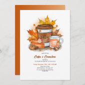 Konferenz über Kaffee und Verbindungen Einladung (Vorne/Hinten)