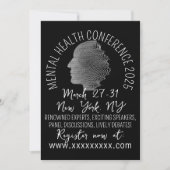 Konferenz über psychische Gesundheit im Retrostil Einladung (Vorderseite)