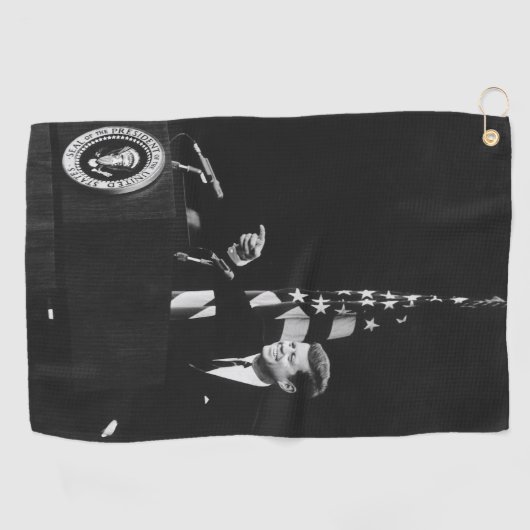 Konferenz von John Kennedy 35. US-Präsident Golfhandtuch (Horizontal)