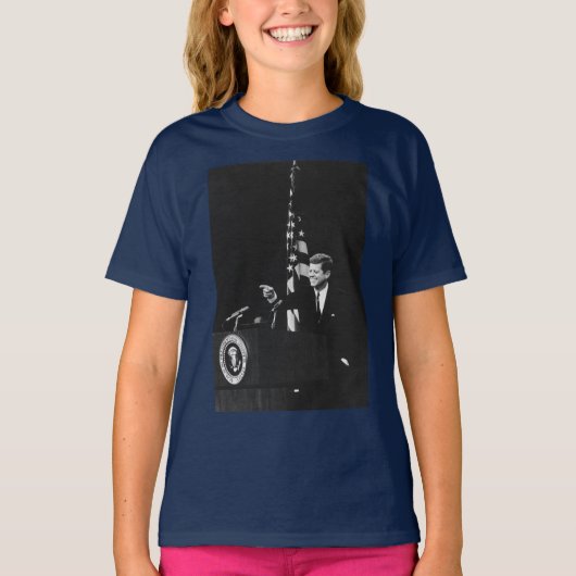 Konferenz von John Kennedy 35. US-Präsident T-Shirt (Vorderseite)