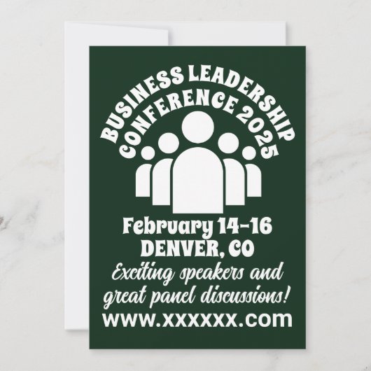 Konferenz zur Unternehmensführung im Retrostil Einladung (Vorderseite)