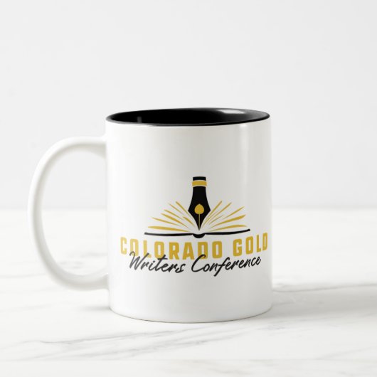 Konferenzelemente der CO Gold Writers von RMFW Zweifarbige Tasse (Links)