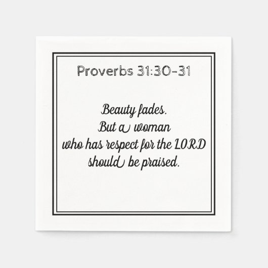 Konferenzpapier für religiöse Schriften Serviette (Vorderseite)