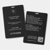 Konferenzplan-Zugangsidentitätsdesign Ausweis (Vorder- & Rückseite)