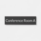 Konferenzraum Schwarz-Weiß-Text-Büro Türschild (Vorderseite )