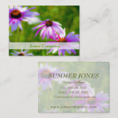 Konferenzräume Schöne florale Visitenkarte (Vorne/Hinten)