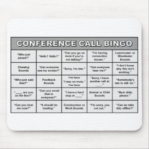 Konferenzschaltung Bingo Mousepad