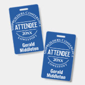 Konferenzteilnahme Abzeichen Ausweis (Front & Back)