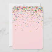 Konfetti 19. Geburtstagsparty Einladung (Rückseite)