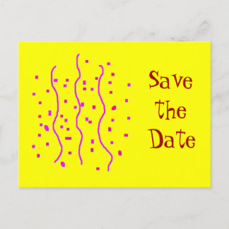 Konfetti, Ankündigungspostkarte