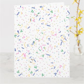 Konfetti auf Leerstelle (Hinzufügen einer Hintergr Karte (Gelbe Blume)