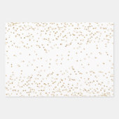 Konfetti aus Gold Glitzer Personalisiert Geschenkpapier Set (Vorderseite 3)