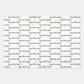 Konfetti aus Gold Glitzer Personalisiert Geschenkpapier Set (Vorderseite)