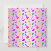 Konfetti Ballon BIRTHDAY PARTEI EINLADUNG Rosa (Rückseite)