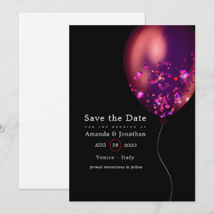 Konfetti-Ballon-Hochzeit Save The Date