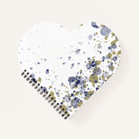 Konfetti Blau Gold Notizblock (Vorderseite)