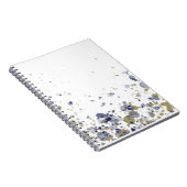 Konfetti Blau Gold Notizblock (Rechte Seite)