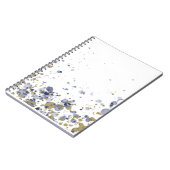 Konfetti Blau Gold Notizblock (Linke Seite)