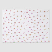 Konfetti Dog Paw Print Muster Custom Seidenpapier (Vorderseite)