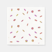 Konfetti Dog Paw Print Muster Custom Serviette (Vorderseite)