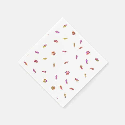 Konfetti Dog Paw Print Muster Custom Serviette (Ecke)