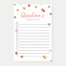 Konfetti-Dots Mit Monogramm, die zu den Aufgaben g Post-it Klebezettel