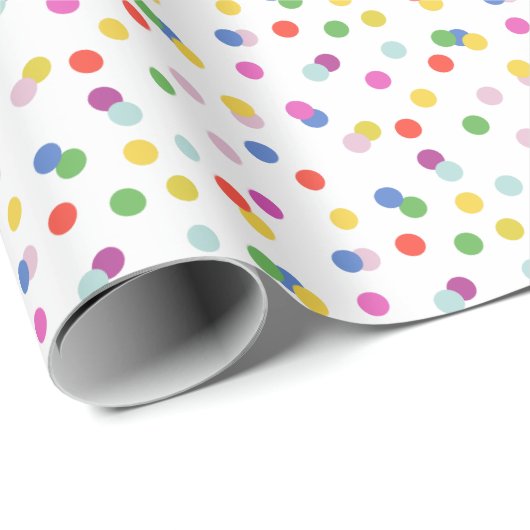 Konfetti-Dots-Packpapier Geschenkpapier (Rolleneckpunkt)