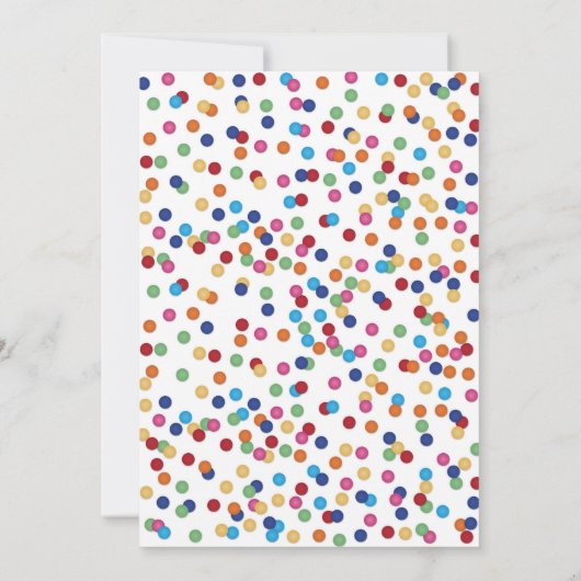 Konfetti Einladung (Rückseite)