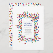 Konfetti Einladung (Vorne/Hinten)