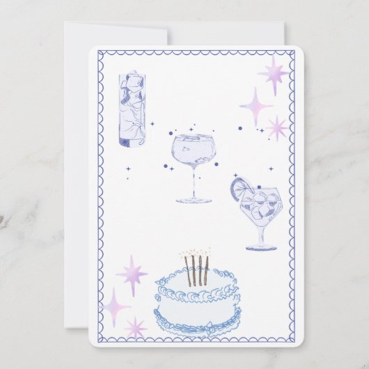 Konfetti-Explosion: Fun Birthday Card Einladung (Rückseite)