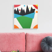 Konfetti-Farben-Kegel-Abstraktdruck Leinwanddruck (Insitu (Wohnzimmer))